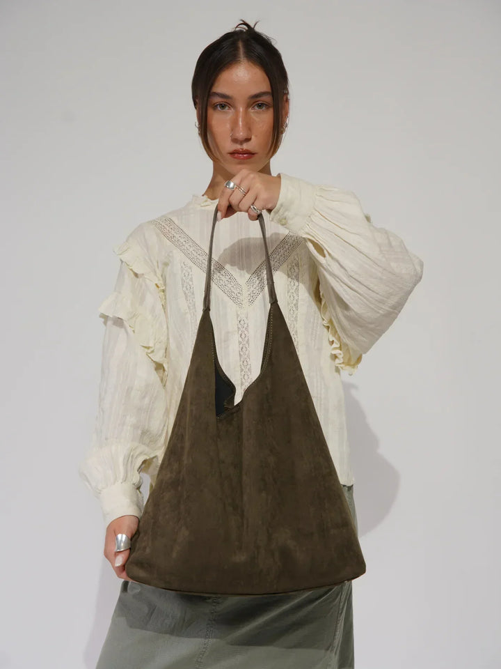 Luna | Suede Bag with Wallet