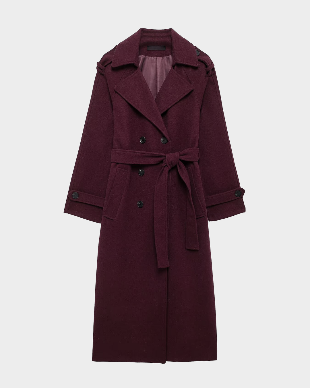 Amalia | Wine Red Trench Coat