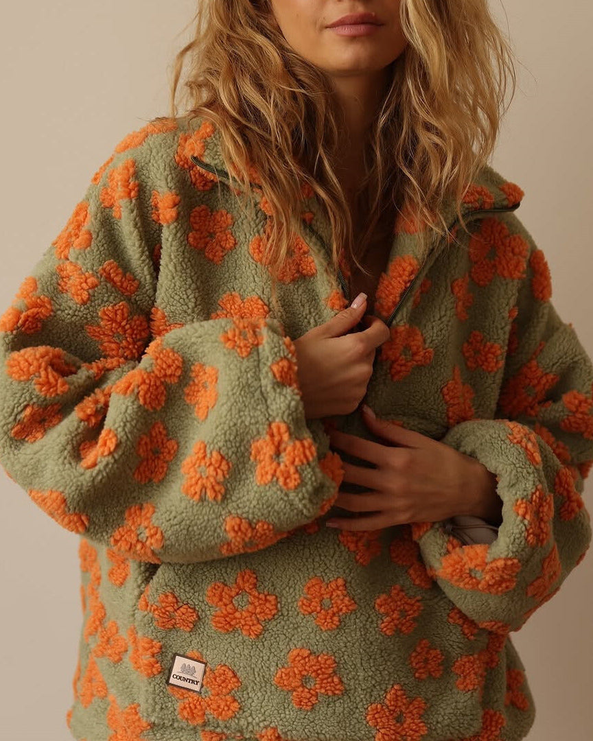 Daisy | Floral Warm Fleece Jumper