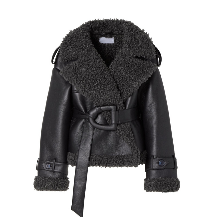 Elvira | Belted Shearling Coat