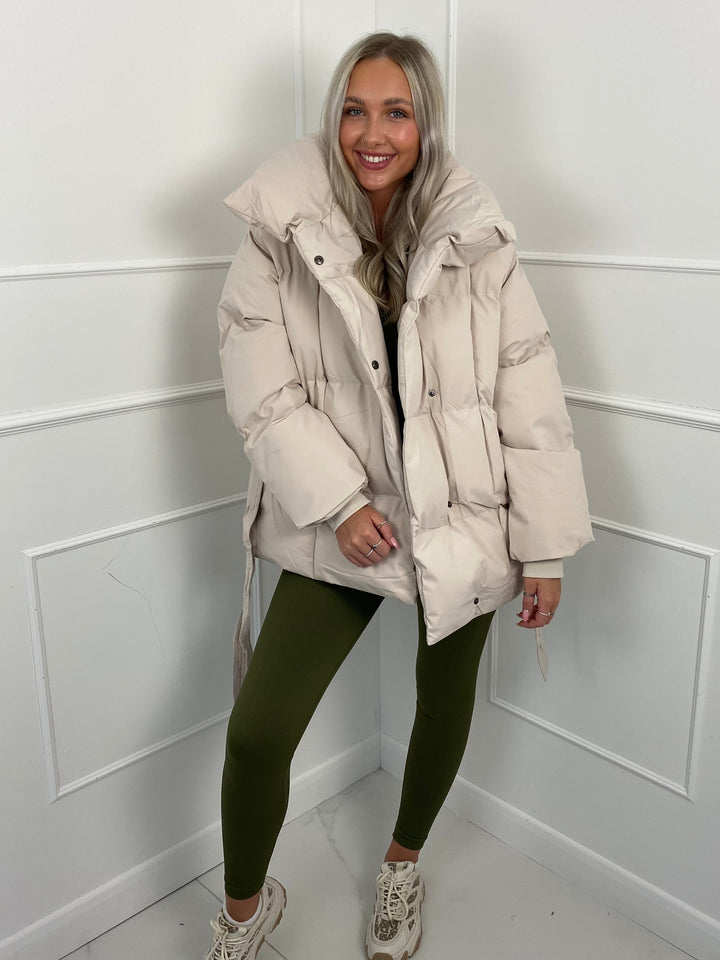 Elina | Quilted Short Jacket with Waist Belt
