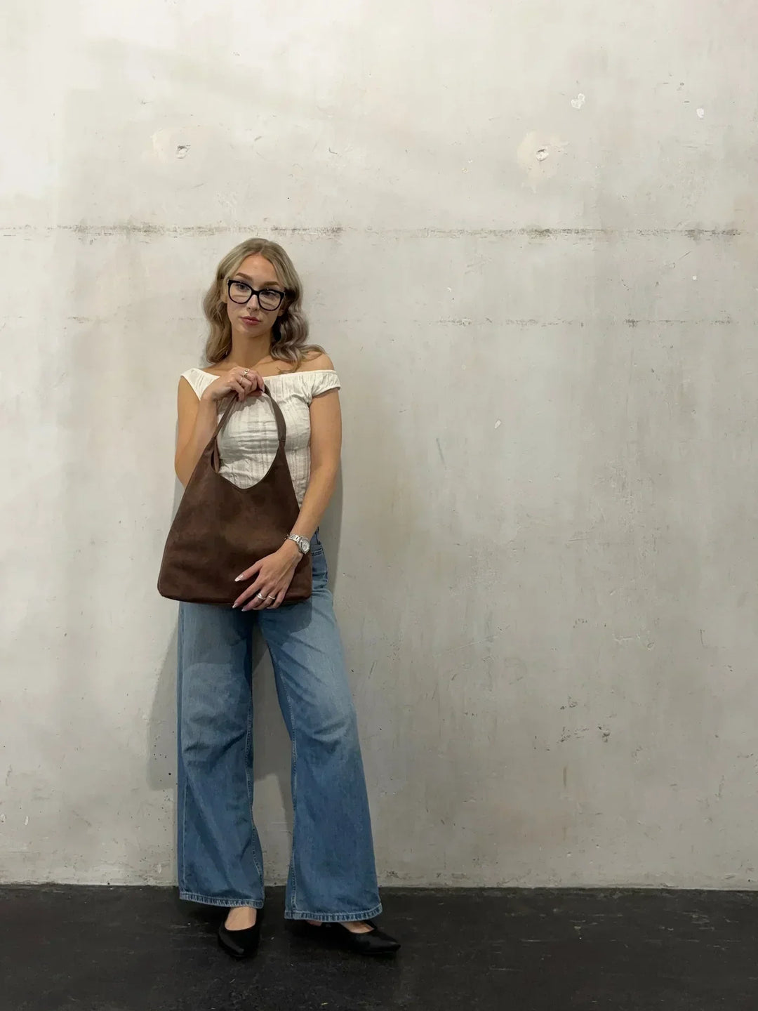 Luna | Suede Bag with Wallet