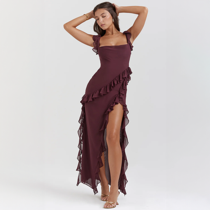 Else | Ruffle Slit Dress