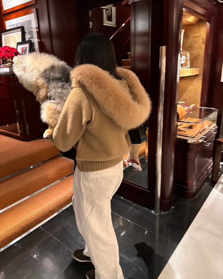 Lenora | Knitted Coat with Fur