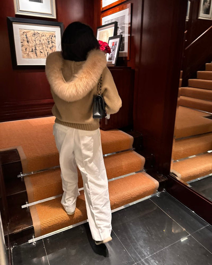 Lenora | Knitted Coat with Fur