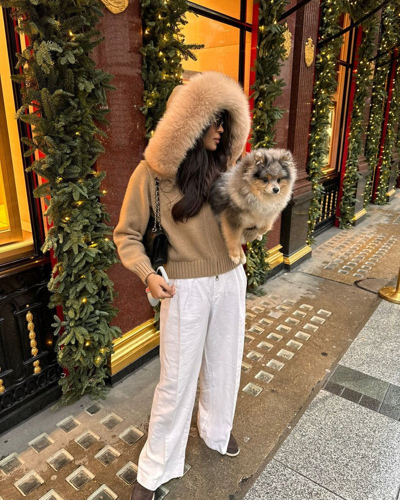 Lenora | Knitted Coat with Fur