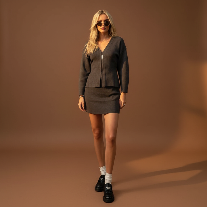 Vivienne | Knit Cardigan Set