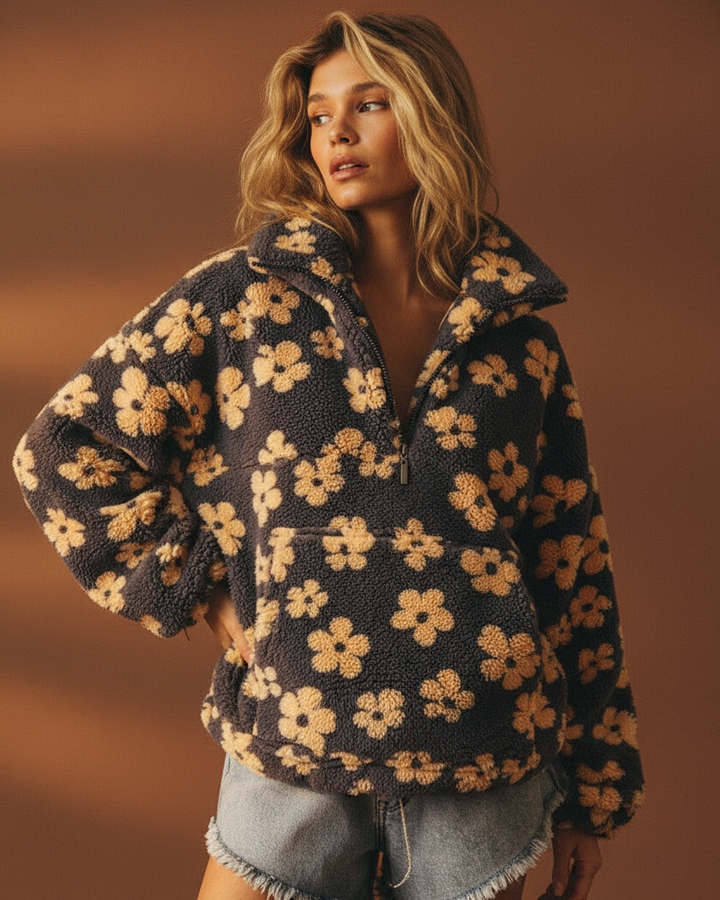 Daisy | Floral Warm Fleece Jumper
